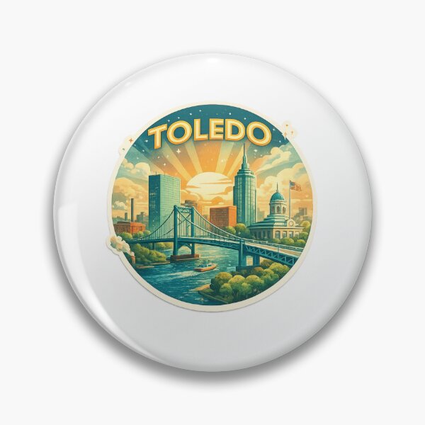 Item preview, Toledo Ohio Maumee River and Downtown Skyline Landmark View designed and sold by Aryabek.