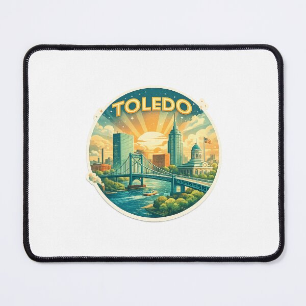 Item preview, Toledo Ohio Maumee River and Downtown Skyline Landmark View designed and sold by Aryabek.