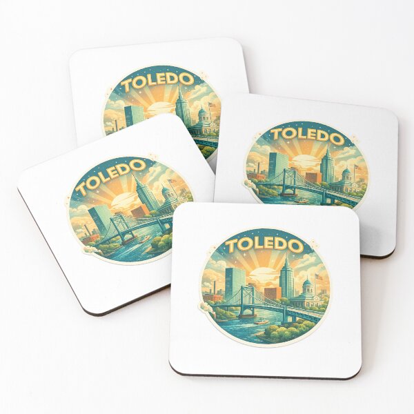 Item preview, Toledo Ohio Maumee River and Downtown Skyline Landmark View designed and sold by Aryabek.