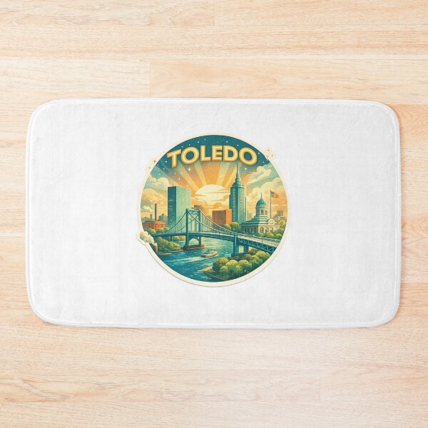 Item preview, Toledo Ohio Maumee River and Downtown Skyline Landmark View designed and sold by Aryabek.