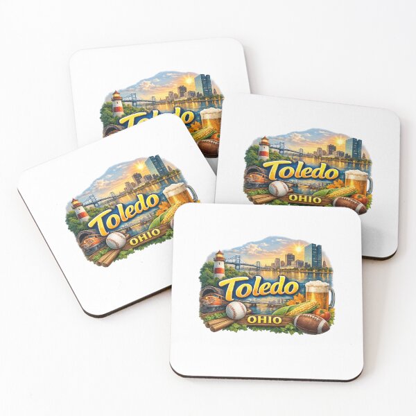 Item preview, Toledo Ohio Maumee River Skyline and Anthony Wayne Bridge Landmark Scene designed and sold by Aryabek.