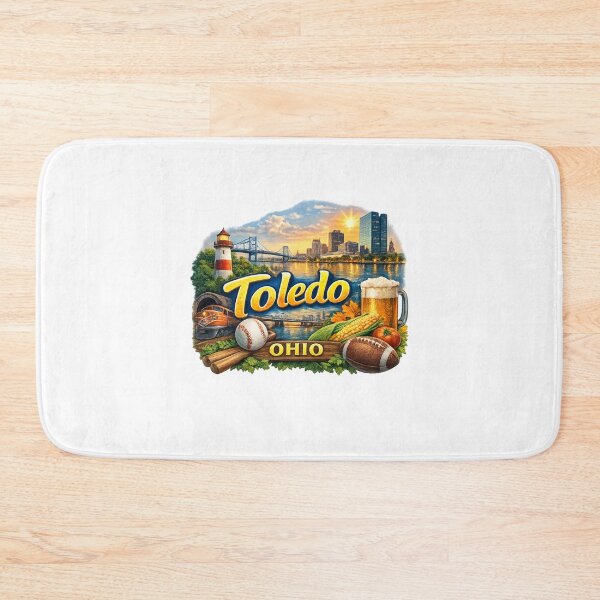 Item preview, Toledo Ohio Maumee River Skyline and Anthony Wayne Bridge Landmark Scene designed and sold by Aryabek.
