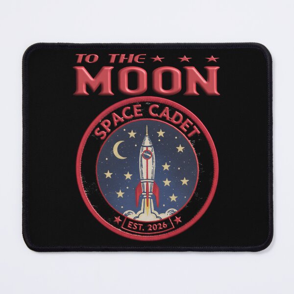 Item preview, To The Moon Space Cadet Retro Rocket Vintage Astronaut NASA Style Badge Est 2026 designed and sold by Jt41.
