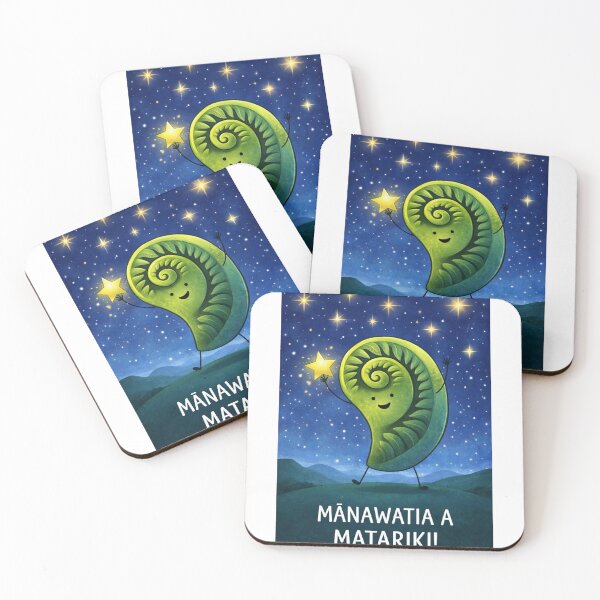 Item preview, Matariki Celebration with Koru Symbol and Pleiades Star Cluster designed and sold by Aryabek.