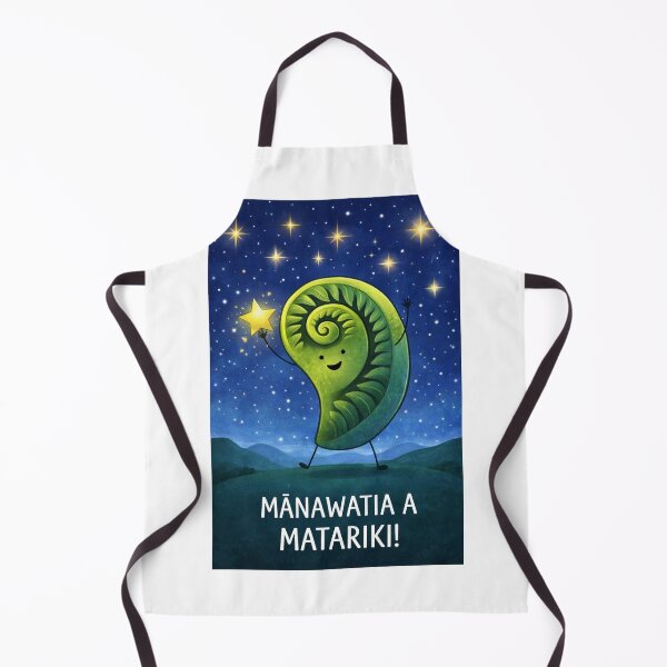 Item preview, Matariki Celebration with Koru Symbol and Pleiades Star Cluster designed and sold by Aryabek.