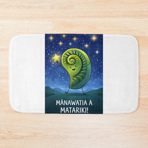 Item preview, Matariki Celebration with Koru Symbol and Pleiades Star Cluster designed and sold by Aryabek.