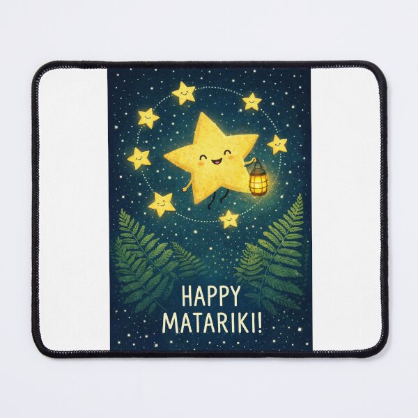 Item preview, Happy Matariki Celebration with Pleiades Circle and Fern Motifs designed and sold by Aryabek.