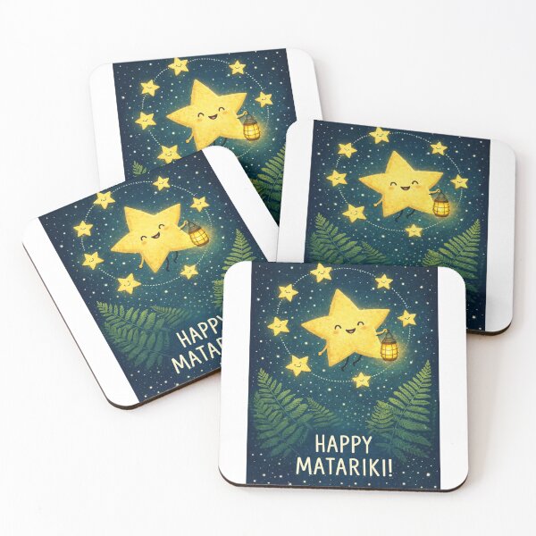 Item preview, Happy Matariki Celebration with Pleiades Circle and Fern Motifs designed and sold by Aryabek.
