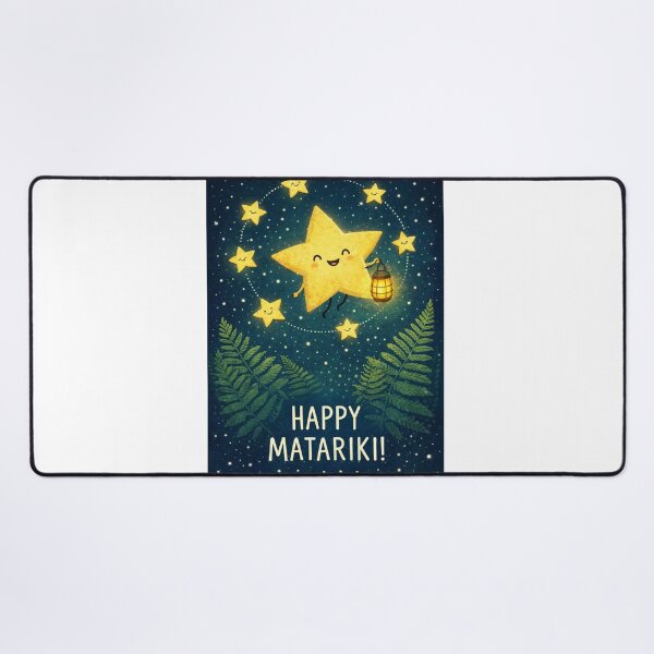 Item preview, Happy Matariki Celebration with Pleiades Circle and Fern Motifs designed and sold by Aryabek.