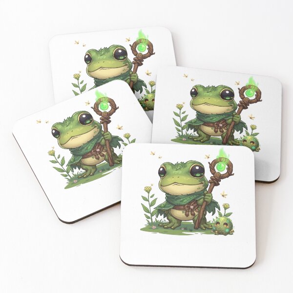 Item preview, Ribban Thickethex – The Trickster of Murky Magic | Enchanted Swamp Frog Mage Fantasy Art designed and sold by Monzora.
