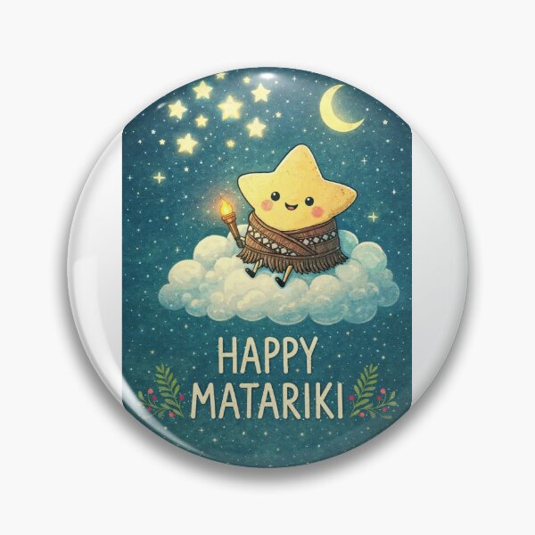 Item preview, Happy Matariki Night Sky Celebration with Stars and Moon designed and sold by Aryabek.