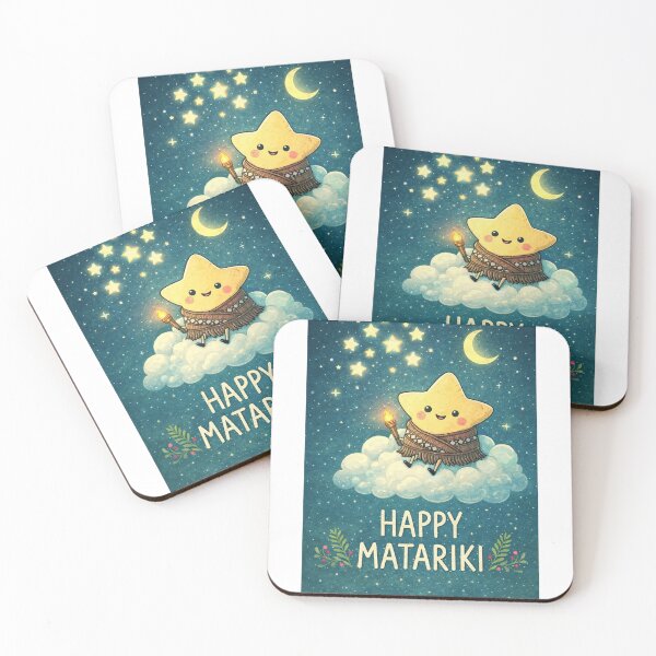 Item preview, Happy Matariki Night Sky Celebration with Stars and Moon designed and sold by Aryabek.