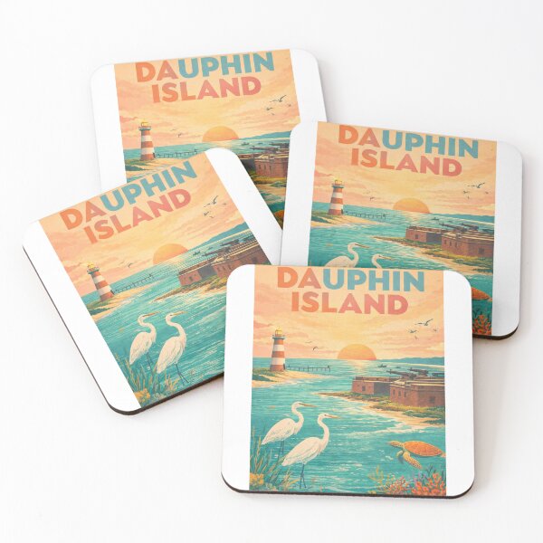 Item preview, Dauphin Island Alabama Fort Gaines and Gulf Coast Sunset Scene designed and sold by Aryabek.