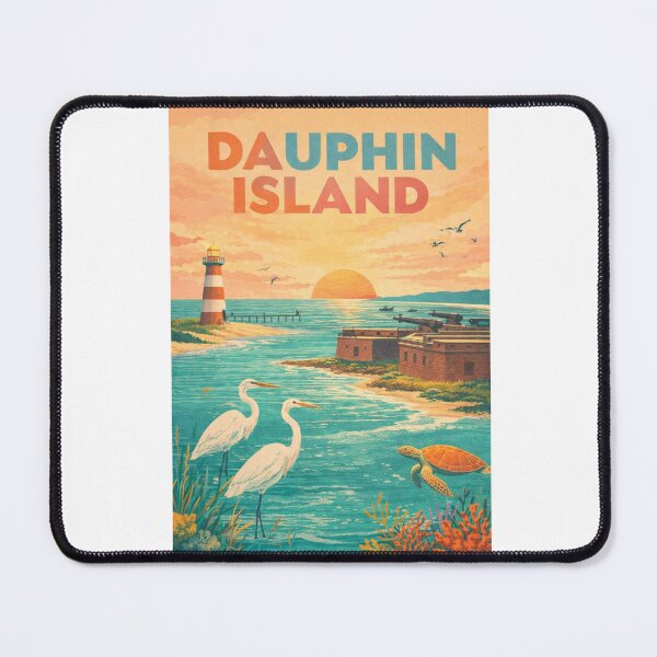 Item preview, Dauphin Island Alabama Fort Gaines and Gulf Coast Sunset Scene designed and sold by Aryabek.