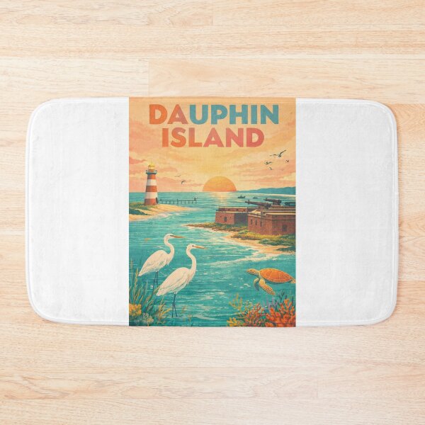 Item preview, Dauphin Island Alabama Fort Gaines and Gulf Coast Sunset Scene designed and sold by Aryabek.