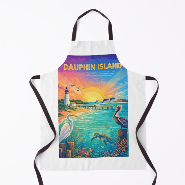 Item preview, Dauphin Island Alabama Lighthouse and Gulf Coast Marine Wildlife designed and sold by Aryabek.