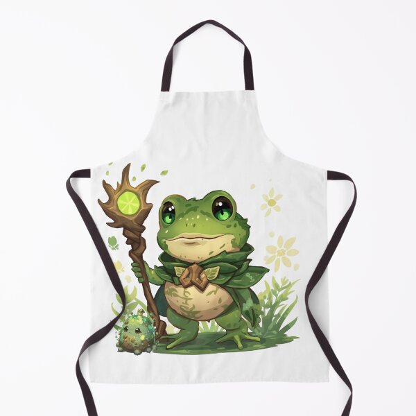 Item preview, Tibbi Mosswhisper – The Budding Marsh Apprentice | Enchanted Swamp Frog Mage Fantasy Art designed and sold by Monzora.
