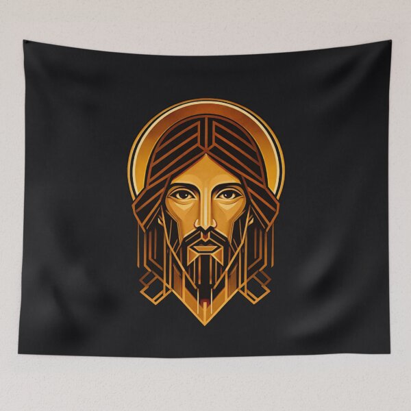 Item preview, Radiant Christ Icon (Geometric Gold) designed and sold by Sanctum Icons.