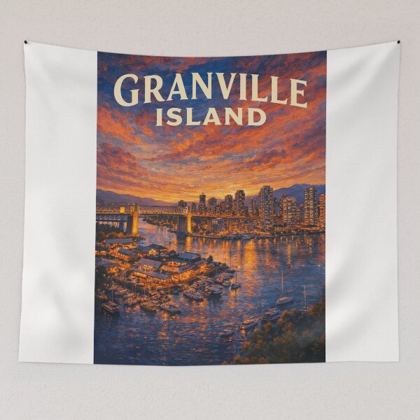 Item preview, Granville Island Vancouver False Creek Sunset and Marina View designed and sold by Places On Earth.