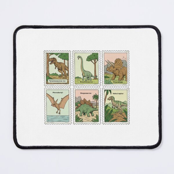 Item preview, Vintage Dinosaur Postage Stamp Sheet Art designed and sold by octozap.