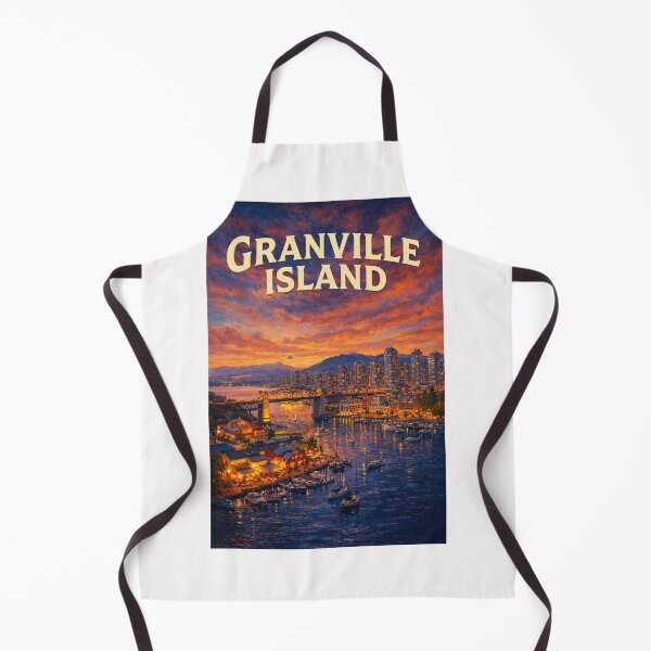 Item preview, Granville Island Vancouver Night Skyline and False Creek Harbor designed and sold by Places On Earth.