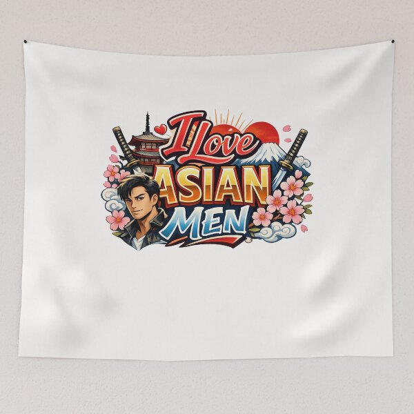 Item preview, I Love Asian Men Cultural Pride and Identity Statement designed and sold by Places On Earth.