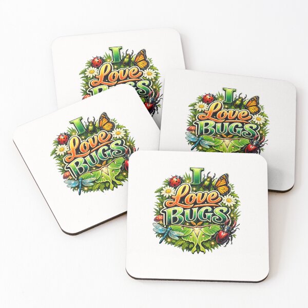 Item preview, I Love Bugs Nature Appreciation Quote with Insect Symbols designed and sold by Places On Earth.