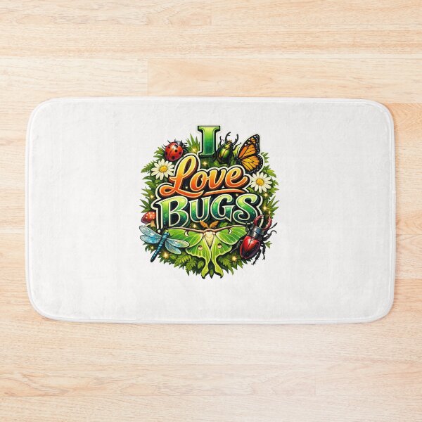 Item preview, I Love Bugs Nature Appreciation Quote with Insect Symbols designed and sold by Places On Earth.