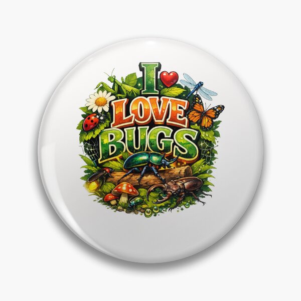 Item preview, I Love Bugs Entomology Quote with Forest Insects designed and sold by Places On Earth.