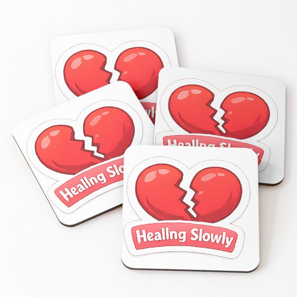 Item preview, Healing Slowly Broken Heart Sticker | Emotional Heartbreak Aesthetic Design designed and sold by AestheticLoveArt.