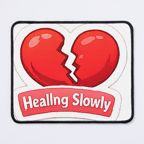 Item preview, Healing Slowly Broken Heart Sticker | Emotional Heartbreak Aesthetic Design designed and sold by AestheticLoveArt.