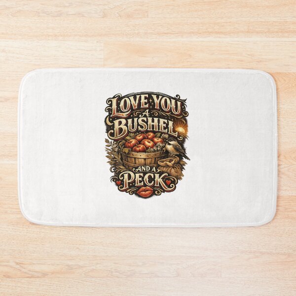 Item preview, Love You a Bushel and a Peck Classic Affection Expression Quote designed and sold by Places On Earth.