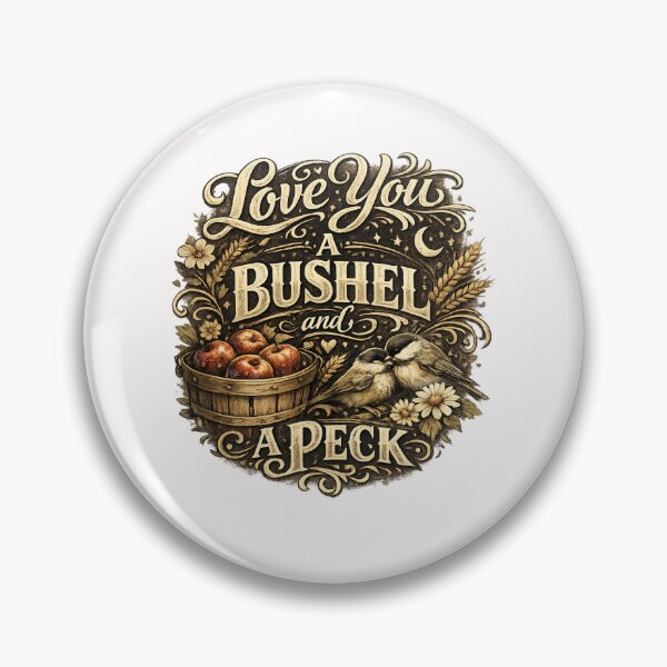 Item preview, Love You a Bushel and a Peck Rustic Folk Romance Quote designed and sold by Places On Earth.