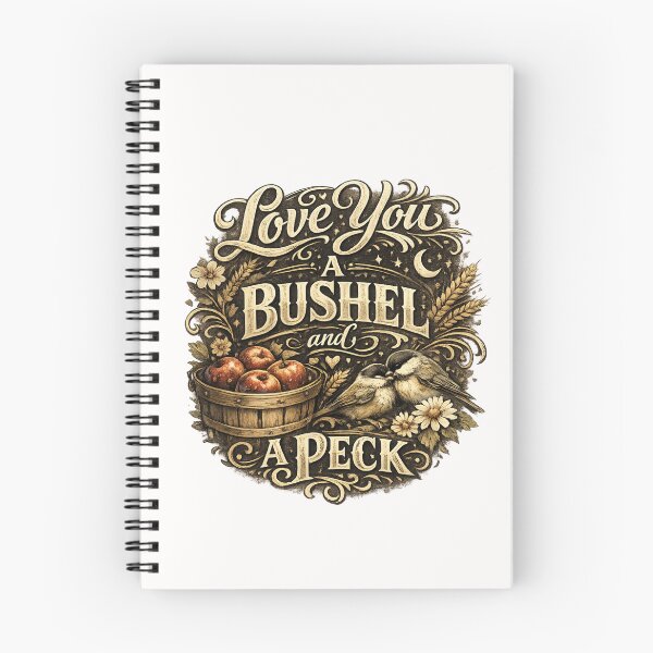 Item preview, Love You a Bushel and a Peck Rustic Folk Romance Quote designed and sold by Places On Earth.