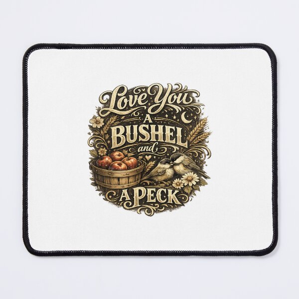 Item preview, Love You a Bushel and a Peck Rustic Folk Romance Quote designed and sold by Places On Earth.