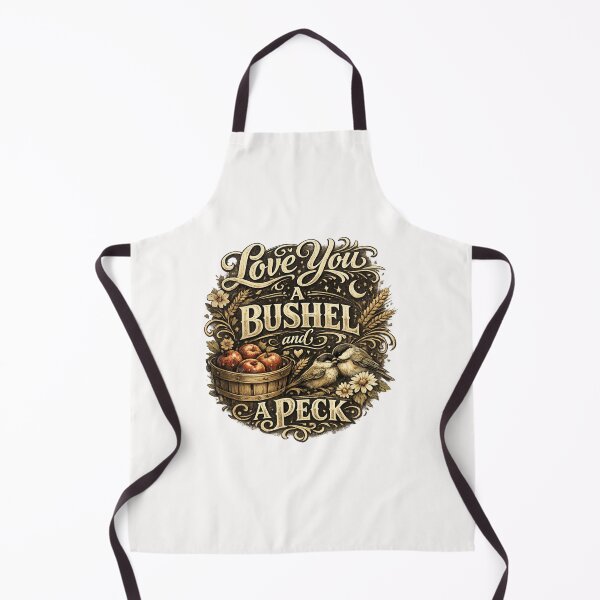 Item preview, Love You a Bushel and a Peck Rustic Folk Romance Quote designed and sold by Places On Earth.