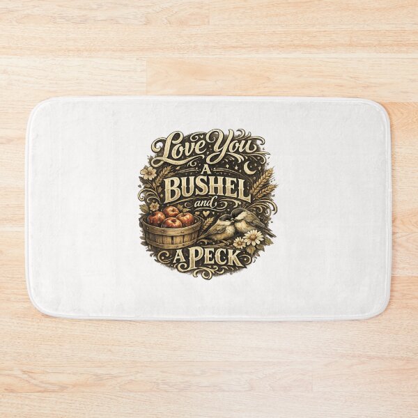 Item preview, Love You a Bushel and a Peck Rustic Folk Romance Quote designed and sold by Places On Earth.