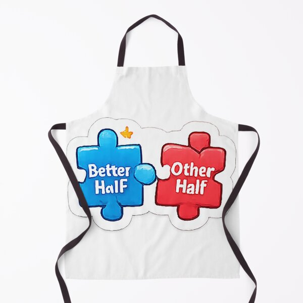Item preview, Better Half Other Half Puzzle Couple Sticker | Cute Love Matching Design designed and sold by AestheticLoveArt.