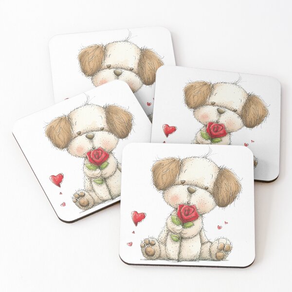 Item preview, Cute Puppy with Rose designed and sold by Erika Kaisersot.