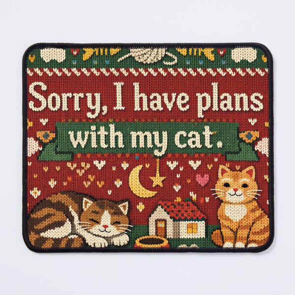 Item preview, Sorry I have plans with my cat knitting design designed and sold by Mauswohn.
