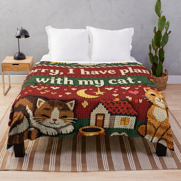 Item preview, Sorry I have plans with my cat knitting design designed and sold by Mauswohn.