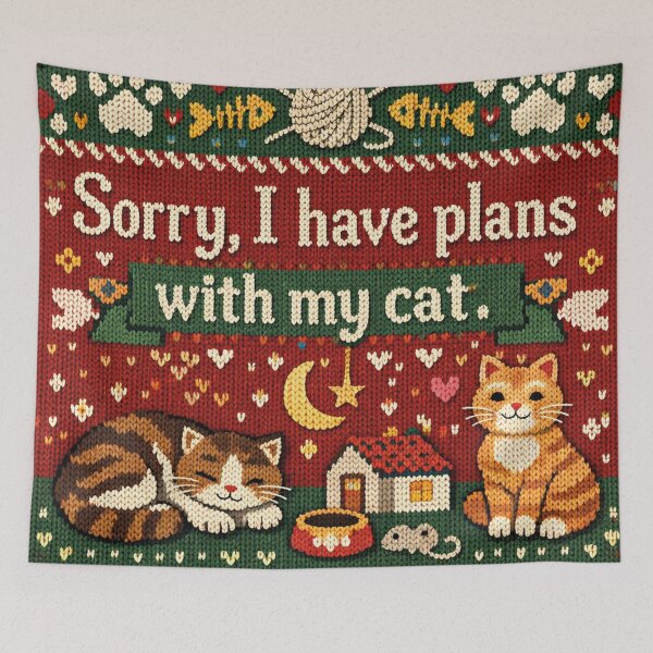 Item preview, Sorry I have plans with my cat knitting design designed and sold by Mauswohn.