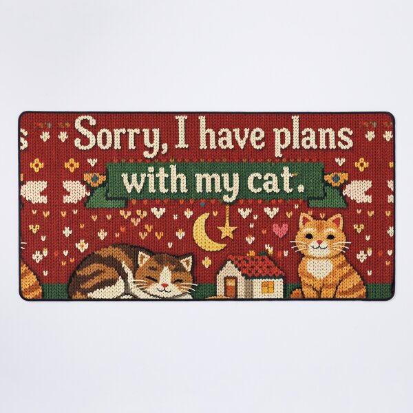 Item preview, Sorry I have plans with my cat knitting design designed and sold by Mauswohn.