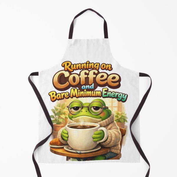 Item preview, Coffee Frog — “Running on Coffee and Bare Minimum Energy” designed and sold by TTStudio.
