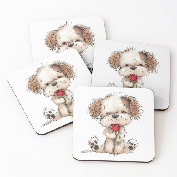 Item preview, Cute Puppy with Rose designed and sold by Erika Kaisersot.