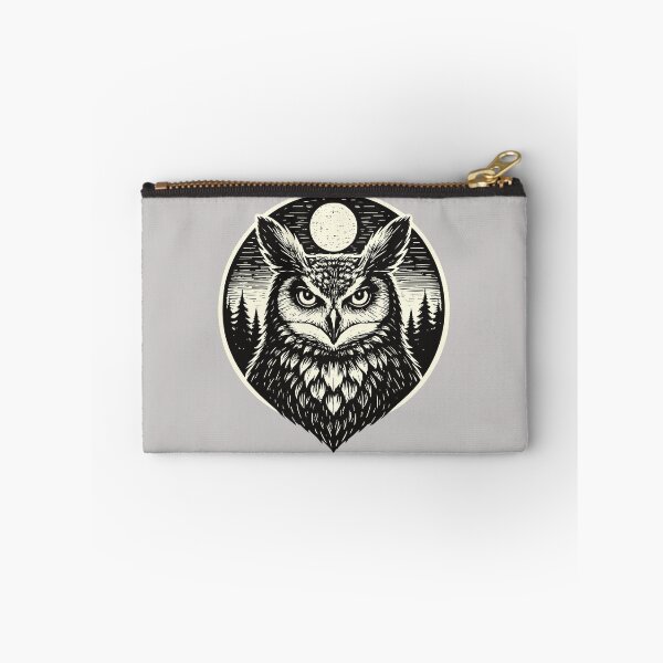Item preview, Silent Watch - Owl in woodcut style designed and sold by ZeitgeistSeason.