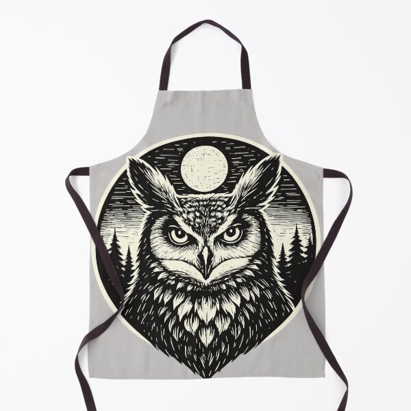 Item preview, Silent Watch - Owl in woodcut style designed and sold by ZeitgeistSeason.