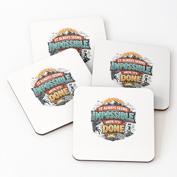Item preview, It Always Seems Impossible Until It’s Done – Explosive Grit Quote  designed and sold by Places On Earth.