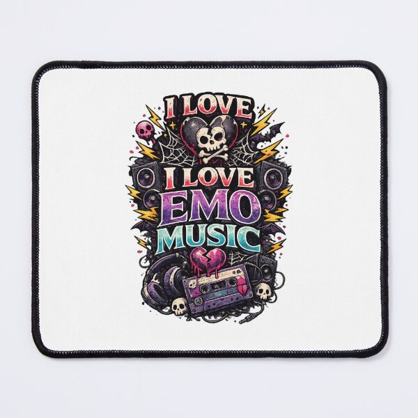 Item preview, I Love Emo Music – Alternative Music Quote designed and sold by Places On Earth.