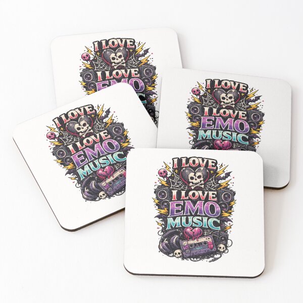 Item preview, I Love Emo Music – Alternative Music Quote designed and sold by Places On Earth.